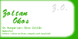 zoltan okos business card