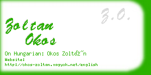 zoltan okos business card